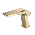 Solid Brass Ceramic Disc Waterfall Bathroom Faucet (Single-Hole Deck Mount)