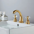 Solid Brass & Ceramic Disc Widespread Bathroom Faucet (8-Inch Deck-Mount)