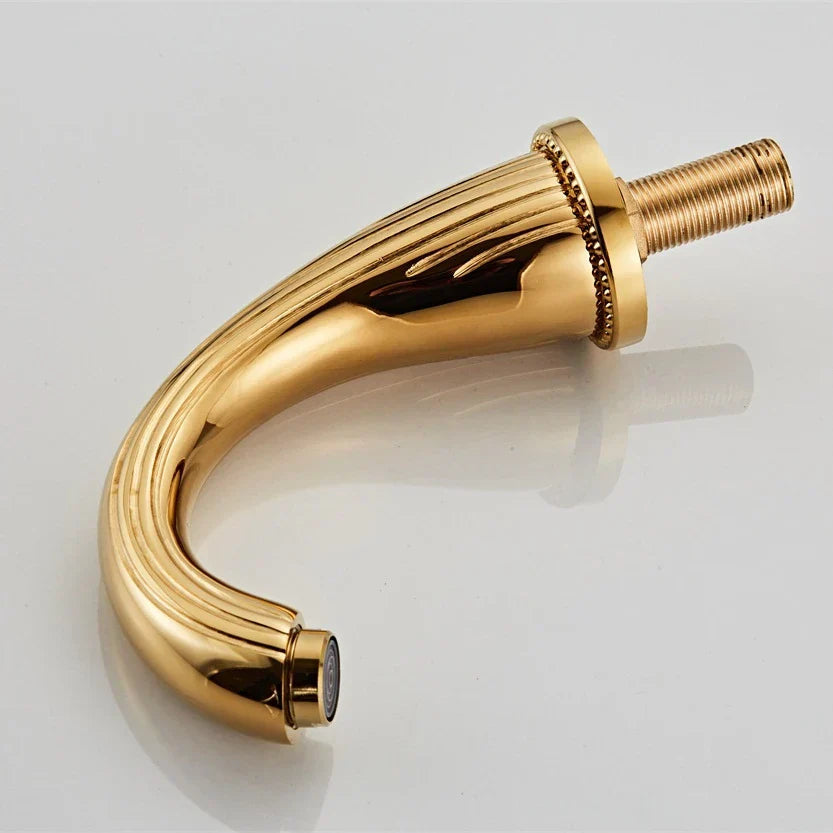 Solid Brass & Ceramic Disc Widespread Bathroom Faucet (8-Inch Deck-Mount)