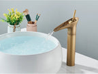 Solid Brass Ceramic Valve Waterfall Basin Faucet (Single-Hole Deck-Mount)
