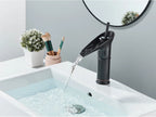 Solid Brass Ceramic Valve Waterfall Basin Faucet (Single-Hole Deck-Mount)