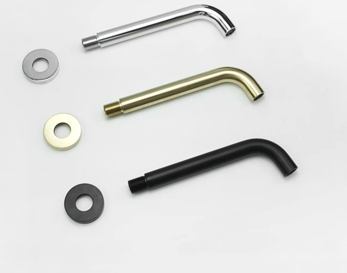 Solid Brass Concealed Wall-Mounted Sink Spout (Multiple Lengths & Finishes)