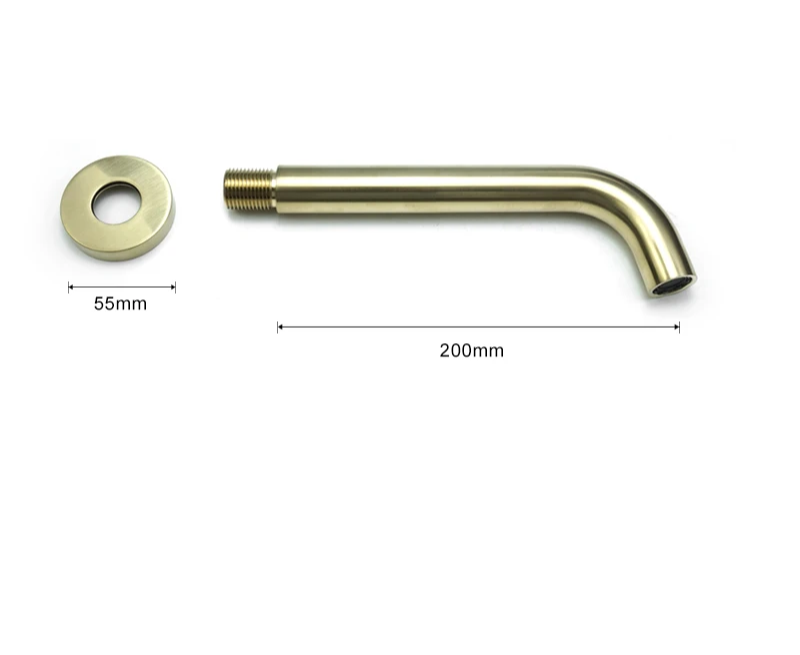 Solid Brass Concealed Wall-Mounted Sink Spout (Multiple Lengths & Finishes)