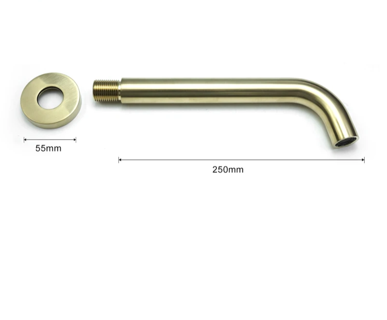 Solid Brass Concealed Wall-Mounted Sink Spout (Multiple Lengths & Finishes)
