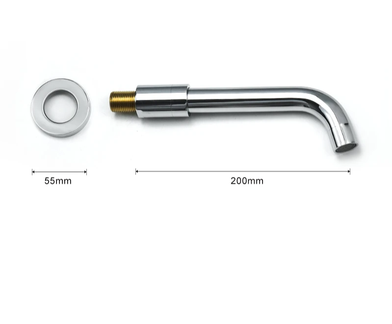 Solid Brass Concealed Wall-Mounted Sink Spout (Multiple Lengths & Finishes)