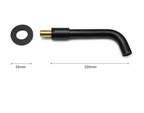 Solid Brass Concealed Wall-Mounted Sink Spout (Multiple Lengths & Finishes)