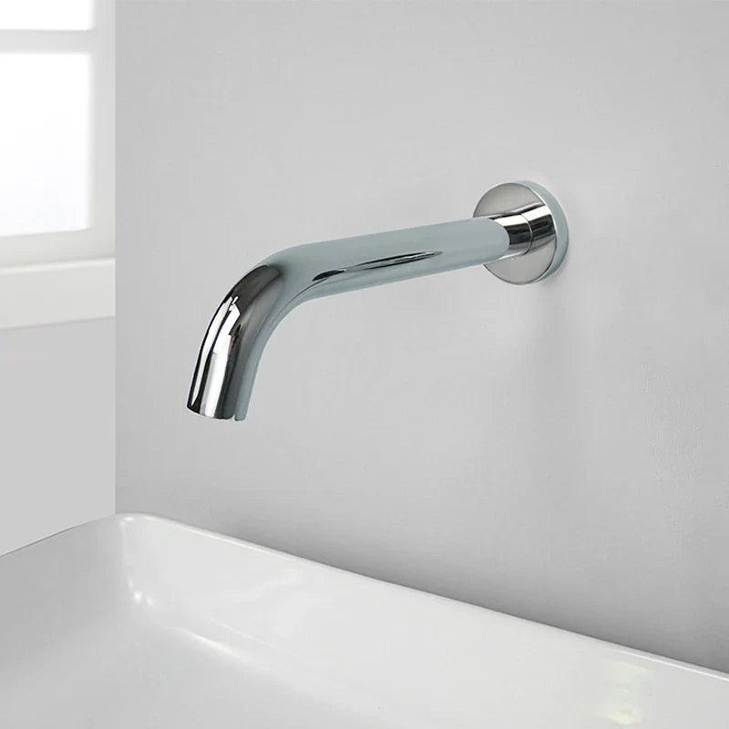 Solid Brass Concealed Wall-Mounted Sink Spout (Multiple Lengths & Finishes)