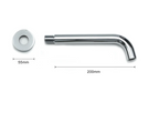 Solid Brass Concealed Wall-Mounted Sink Spout (Multiple Lengths & Finishes)