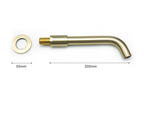 Solid Brass Concealed Wall-Mounted Sink Spout (Multiple Lengths & Finishes)