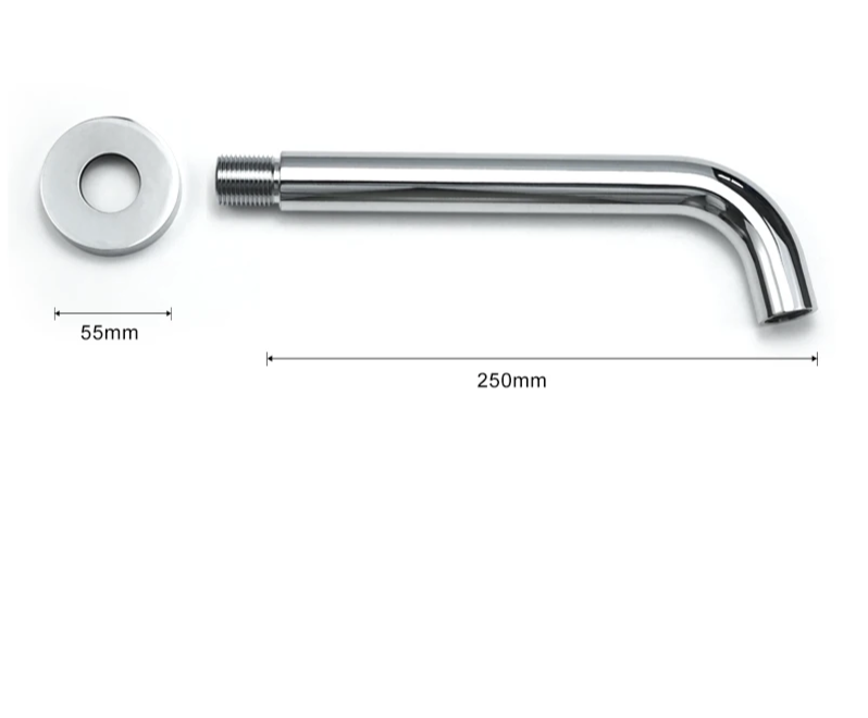Solid Brass Concealed Wall-Mounted Sink Spout (Multiple Lengths & Finishes)