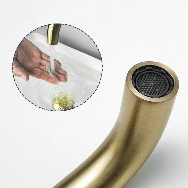 Solid Brass Concealed Wall-Mounted Sink Spout (Multiple Lengths & Finishes)