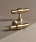 Solid Brass Corrosion-Resistant T-Bar Cabinet & Drawer Handle (224mm Center-to-Center)