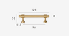 Solid Brass Corrosion-Resistant T-Bar Cabinet & Drawer Handle (224mm Center-to-Center)