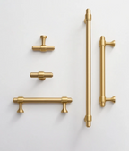 Solid Brass Corrosion-Resistant T-Bar Cabinet & Drawer Handle (224mm Center-to-Center)