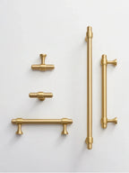 Solid Brass Corrosion-Resistant T-Bar Cabinet & Drawer Handle (224mm Center-to-Center)