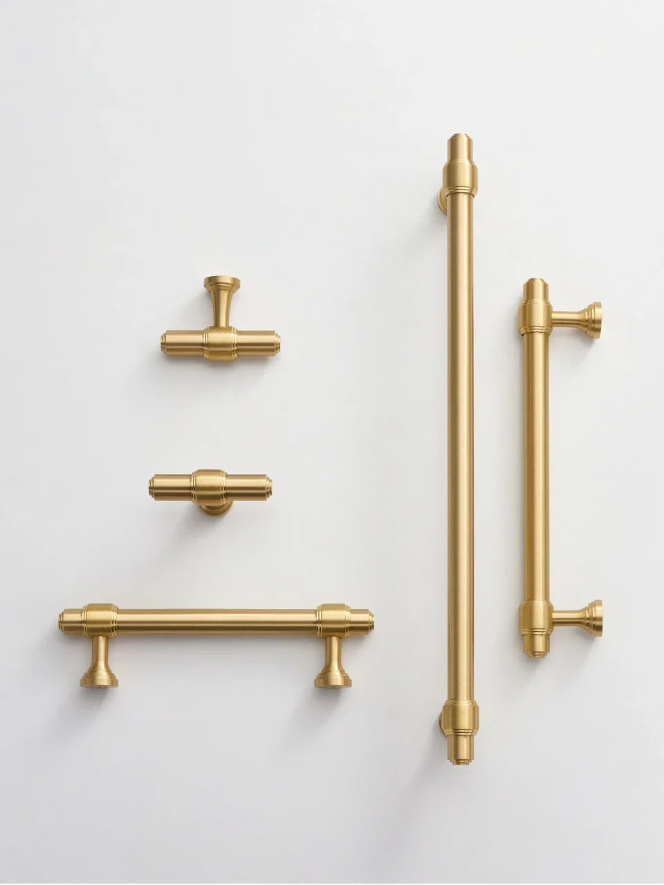 Solid Brass Corrosion-Resistant T-Bar Cabinet & Drawer Handle (224mm Center-to-Center)