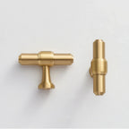 Solid Brass Corrosion-Resistant T-Bar Cabinet & Drawer Handle (224mm Center-to-Center)