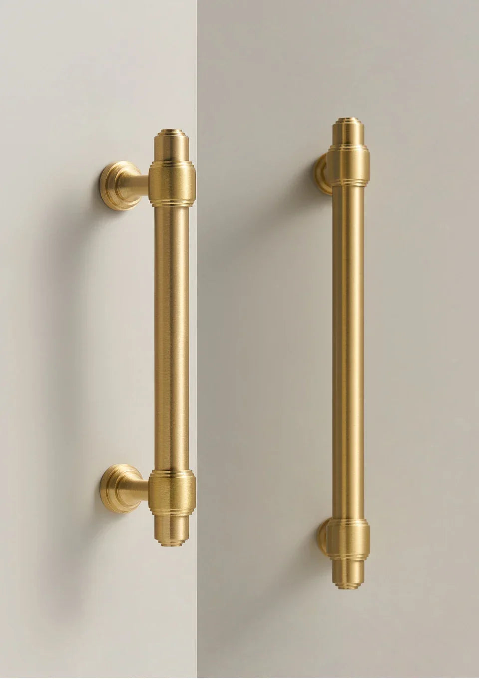 Solid Brass Corrosion-Resistant T-Bar Cabinet & Drawer Handle (224mm Center-to-Center)