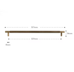 Solid Brass Diamond-Cut T-Bar Cabinet Handle