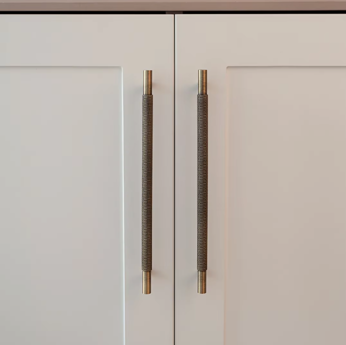 Solid Brass Diamond-Cut T-Bar Cabinet Handle