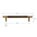 Solid Brass Diamond-Cut T-Bar Cabinet Handle