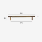 Solid Brass Diamond-Cut T-Bar Cabinet Handle