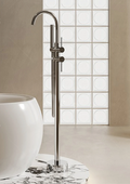 Solid Brass Dual-Handle Floor-Mounted Faucet (With Hand Shower)