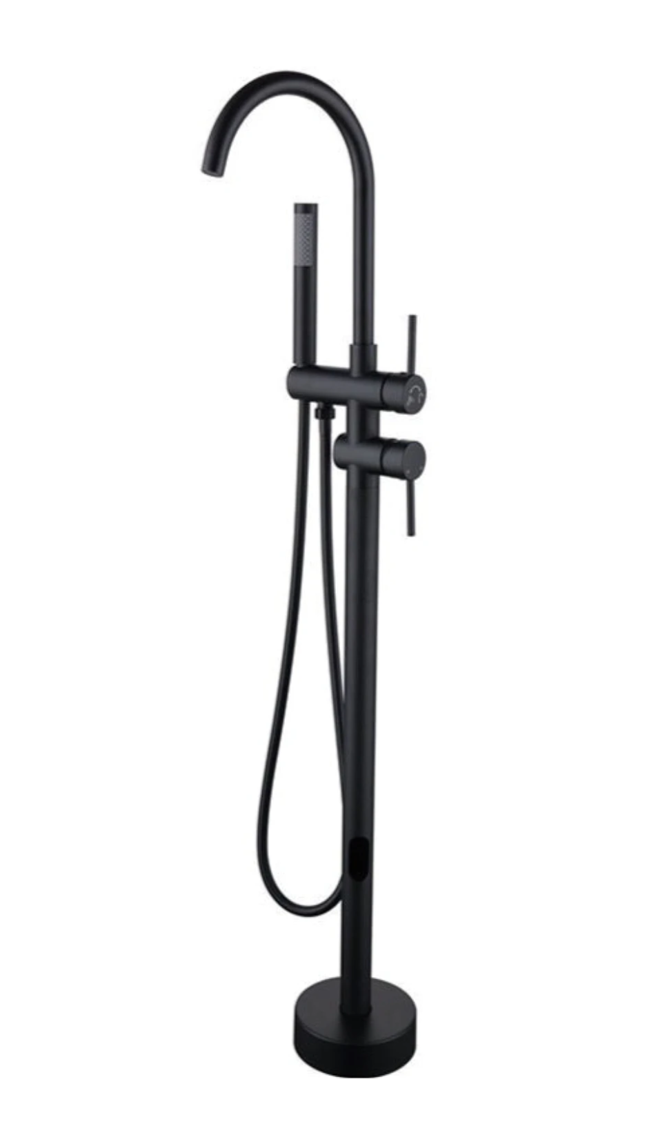 Solid Brass Dual-Handle Floor-Mounted Faucet (With Hand Shower)