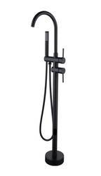 Solid Brass Dual-Handle Floor-Mounted Faucet (With Hand Shower)