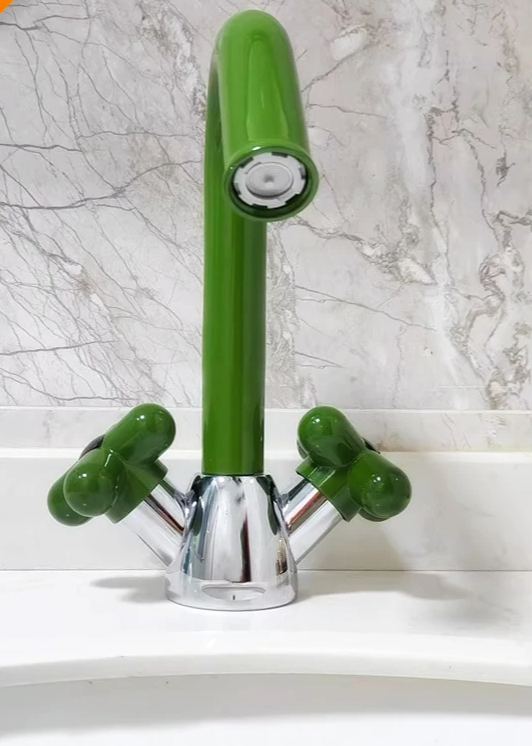 Solid Brass Dual-Handle Rotatable Basin Faucet