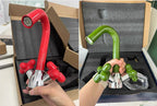 Solid Brass Dual-Handle Rotatable Basin Faucet