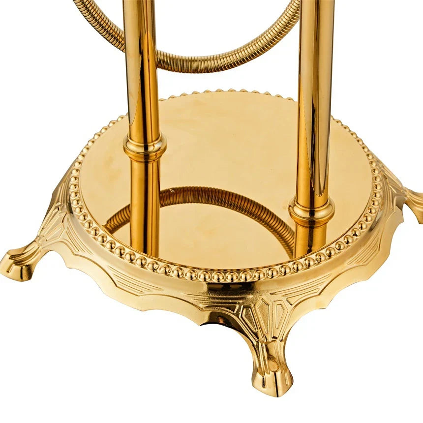Solid Brass Dual-Handle Wall-Mount Bathtub Faucet (Hand Shower Included)