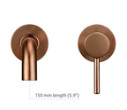 Solid Brass Dual-Handle Wall-Mounted Bathroom Faucet (Concealed)