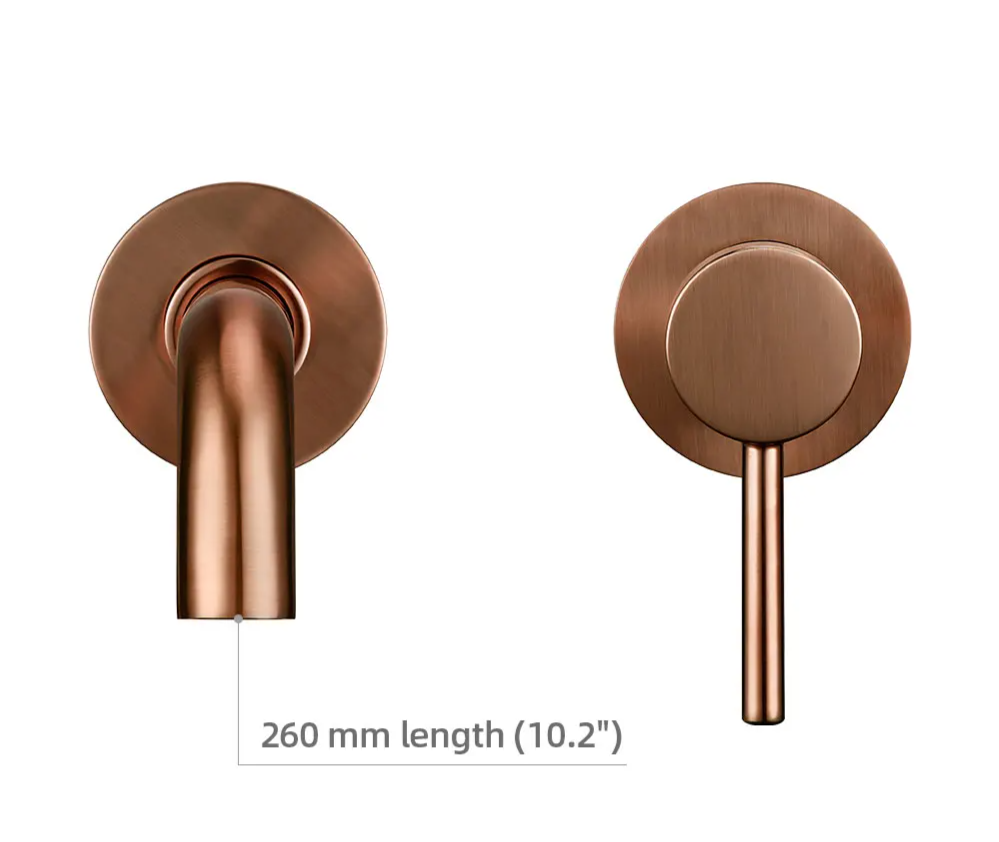 Solid Brass Dual-Handle Wall-Mounted Bathroom Faucet (Concealed)