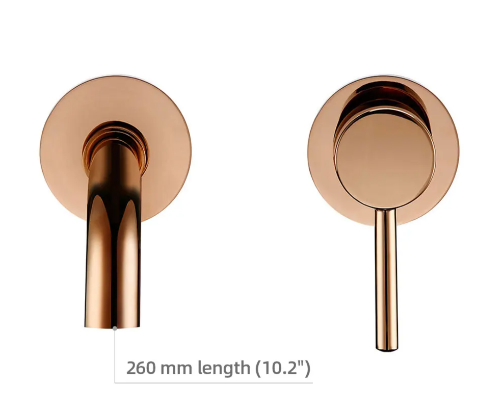 Solid Brass Dual-Handle Wall-Mounted Bathroom Faucet (Concealed)