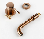 Solid Brass Dual-Handle Wall-Mounted Bathroom Faucet (Concealed)