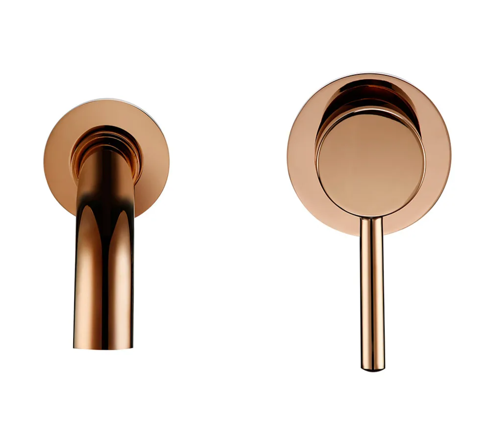 Solid Brass Dual-Handle Wall-Mounted Bathroom Faucet (Concealed)