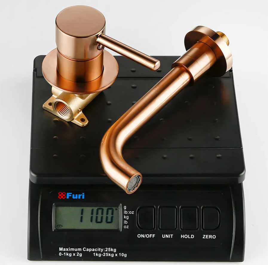 Solid Brass Dual-Handle Wall-Mounted Bathroom Faucet (Concealed)