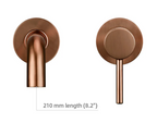 Solid Brass Dual-Handle Wall-Mounted Bathroom Faucet (Concealed)