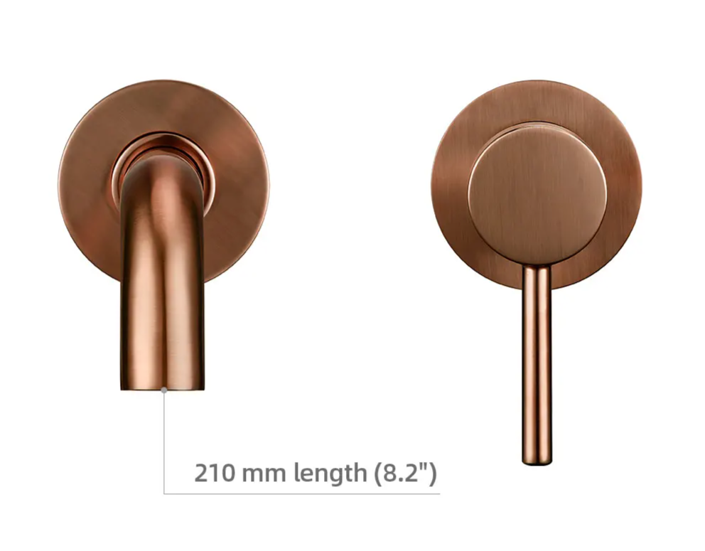 Solid Brass Dual-Handle Wall-Mounted Bathroom Faucet (Concealed)