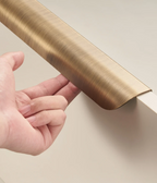 Solid Brass Ergonomic Curved Shell Cabinet Pull (2.52 in Center-to-Center)