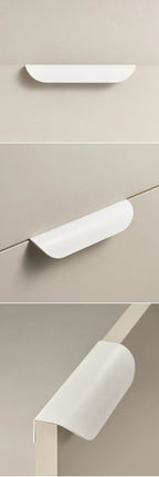 Solid Brass Ergonomic Curved Shell Cabinet Pull (2.52 in Center-to-Center)