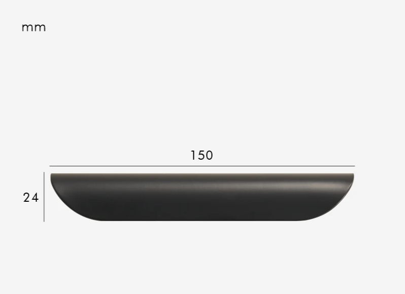 Solid Brass Ergonomic Curved Shell Cabinet Pull (2.52 in Center-to-Center)