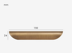 Solid Brass Ergonomic Curved Shell Cabinet Pull (2.52 in Center-to-Center)