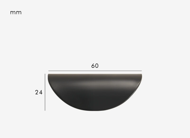 Solid Brass Ergonomic Curved Shell Cabinet Pull (2.52 in Center-to-Center)
