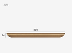 Solid Brass Ergonomic Curved Shell Cabinet Pull (2.52 in Center-to-Center)