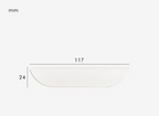 Solid Brass Ergonomic Curved Shell Cabinet Pull (2.52 in Center-to-Center)