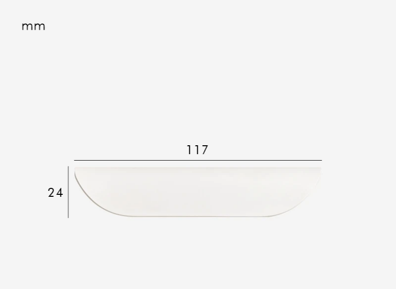 Solid Brass Ergonomic Curved Shell Cabinet Pull (2.52 in Center-to-Center)