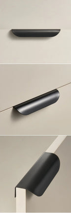 Solid Brass Ergonomic Curved Shell Cabinet Pull (2.52 in Center-to-Center)