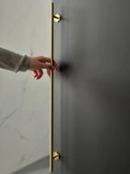 Solid Brass Extra-Long T-Bar Cabinet Handle (224mm Hole Spacing)